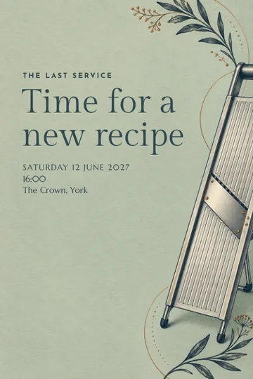 Chef farewell invitation design