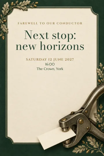 Conductor farewell invitation design