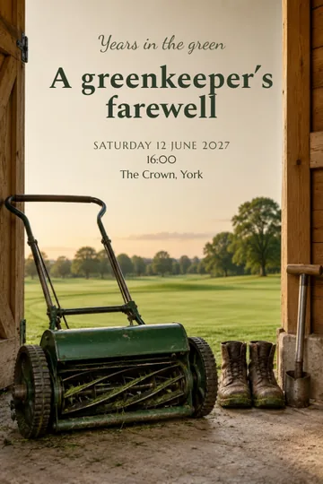 Years in the green invitation design