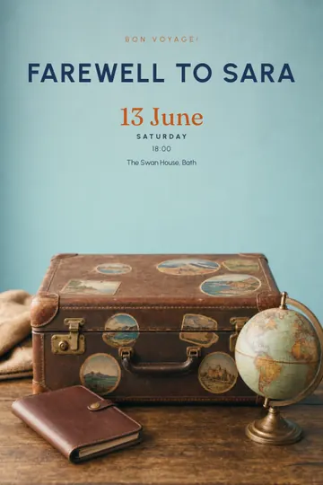 Moving abroad invitation design