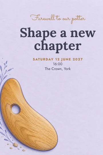 Potter farewell invitation design