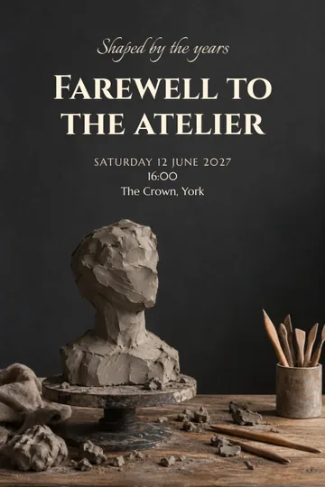 Shaped by the years invitation design