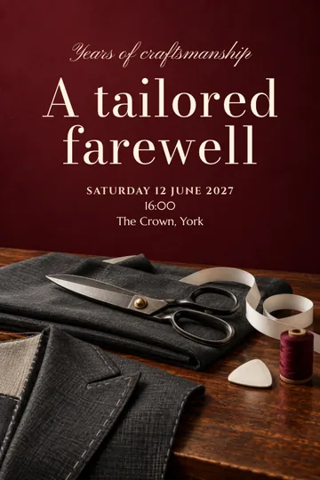 The final stitch invitation design