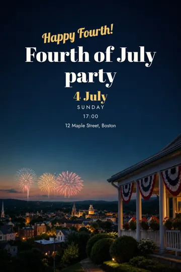 Fourth of July invitation design