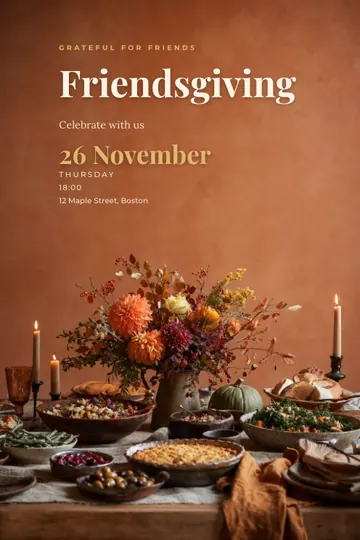 Friendsgiving invitation design