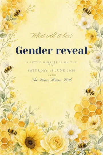 Little bee invitation design