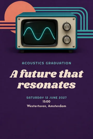 Acoustics graduation invitation design