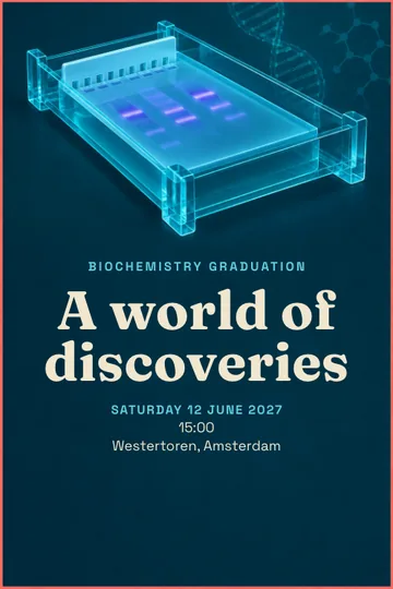 Biochemistry graduation invitation design