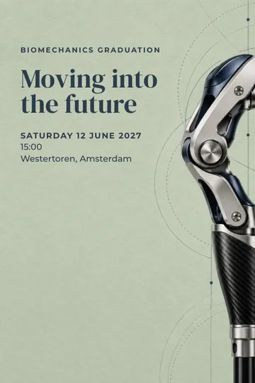 Biomechanics graduation invitation design