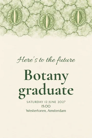 Botany invitation design