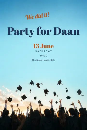 We did it! invitation design