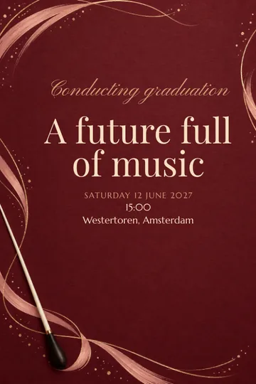 Conducting graduation invitation design