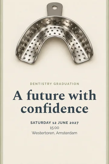 Dentistry graduation invitation design