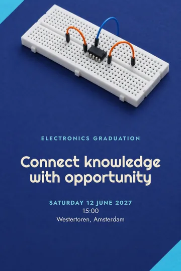 Electronics graduation invitation design