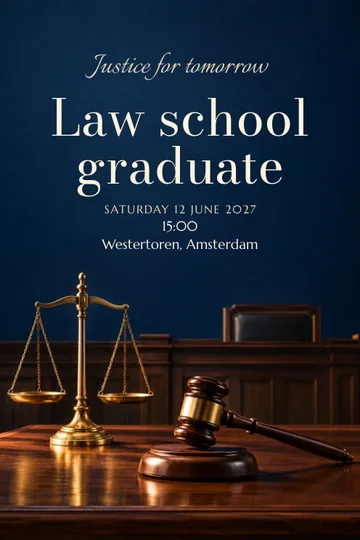 Justice for tomorrow invitation design