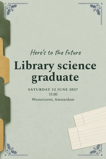 Library science invitation design
