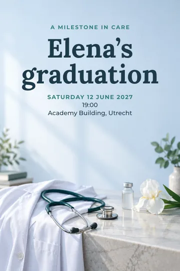 White coat invitation design