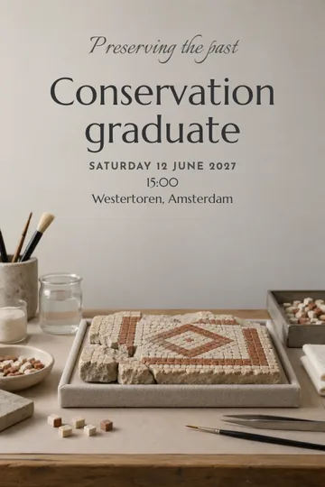 Preserving the past invitation design