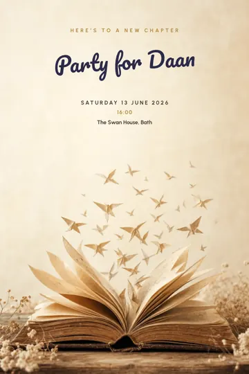 New chapter invitation design