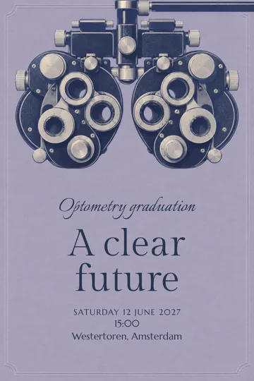 Optometry graduation invitation design
