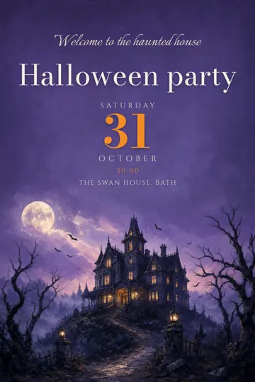 Haunted mansion invitation design