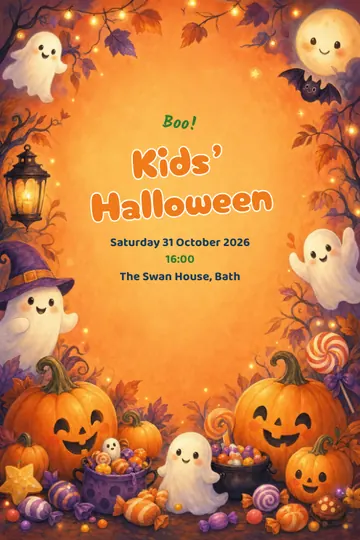 Little ghosts invitation design