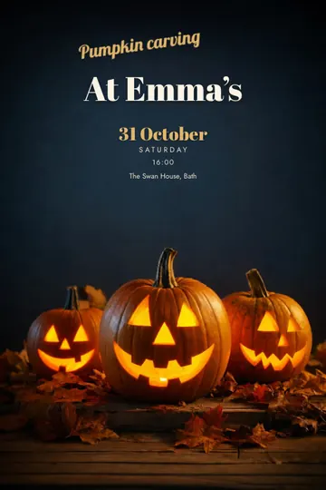 Pumpkin carving invitation design