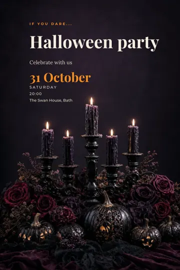 Spooky soirée invitation design