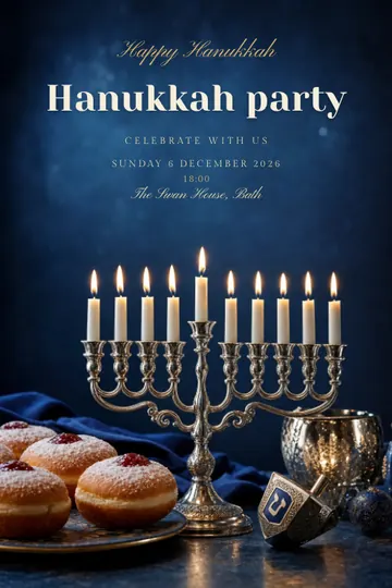 Hanukkah invitation design