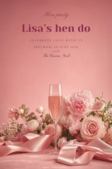 Hen party invitation design