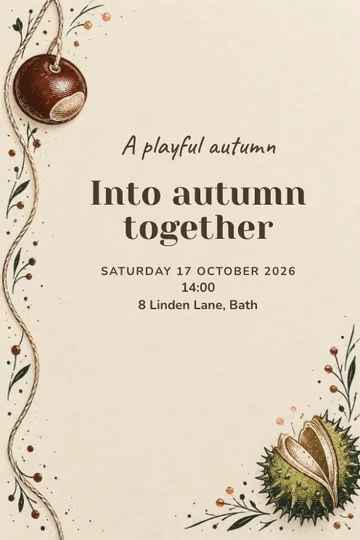 A playful autumn invitation design