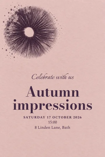 Autumn impressions invitation design