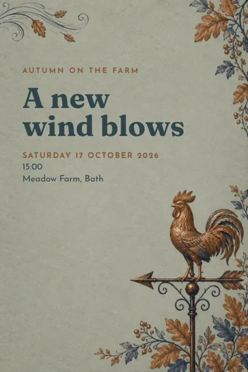 Autumn winds together invitation design