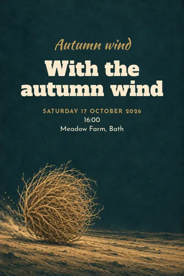 Autumn wind invitation design