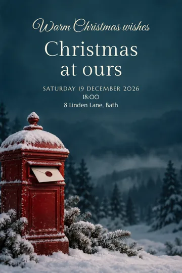 Warm wishes invitation design