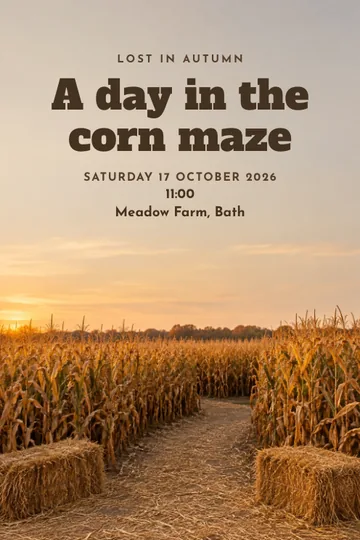 Lost in autumn invitation design