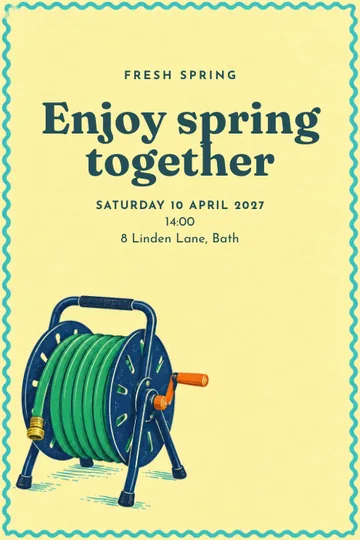 Fresh spring invitation design