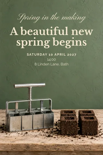 Spring in the making invitation design