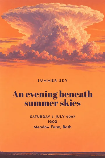 Summer sky invitation design