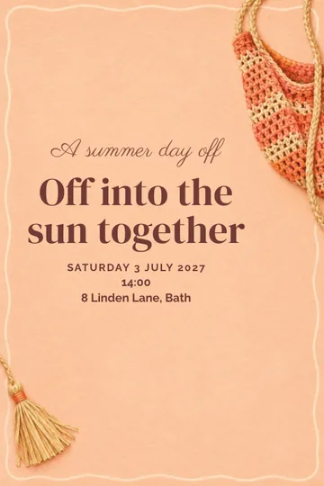 A free summer day invitation design