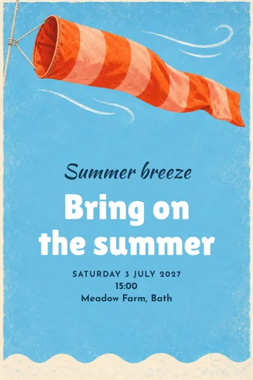 Summer breeze invitation design