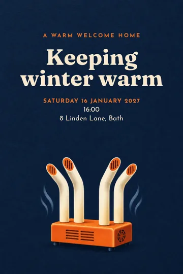 A warm welcome home invitation design
