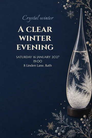 Crystal winter invitation design