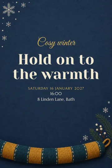 Cozy winter invitation design