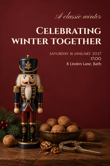 A classic winter invitation design
