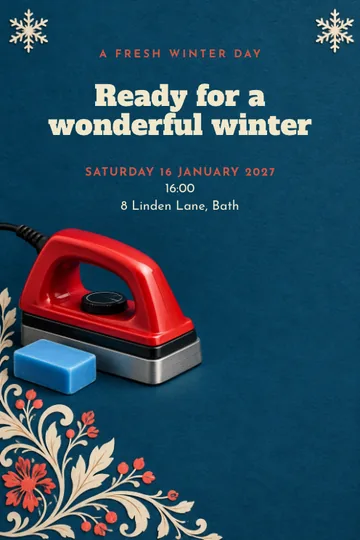 A fresh winter day invitation design
