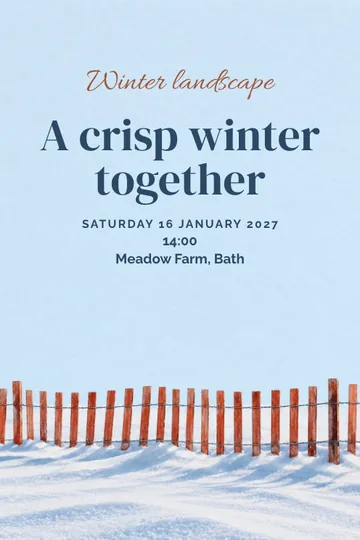 Winter landscape invitation design