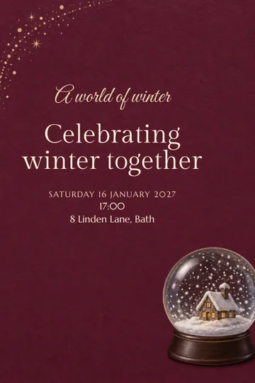 A world of winter invitation design