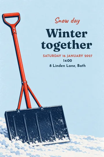Winter strength invitation design