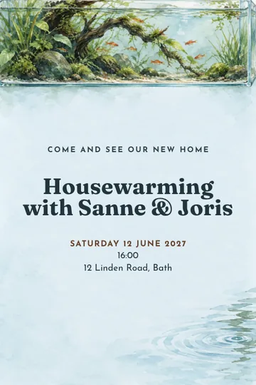 Home aquascape invitation design
